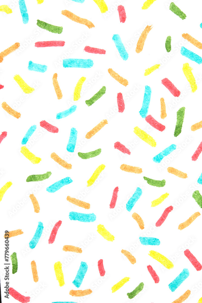 Acrylic Paint Felt Pen Dots Spots Confetti Sprinkles and Splatters for Background - obrazy, fototapety, plakaty 