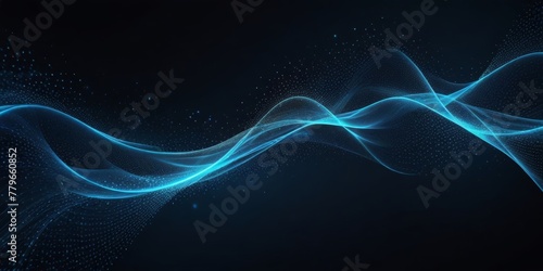 Abstract particulars blue waves background