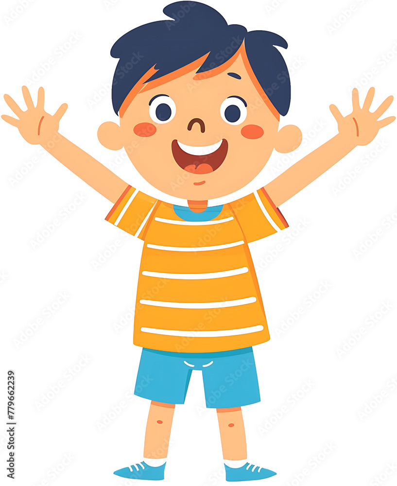 child with hands up child with hands up
