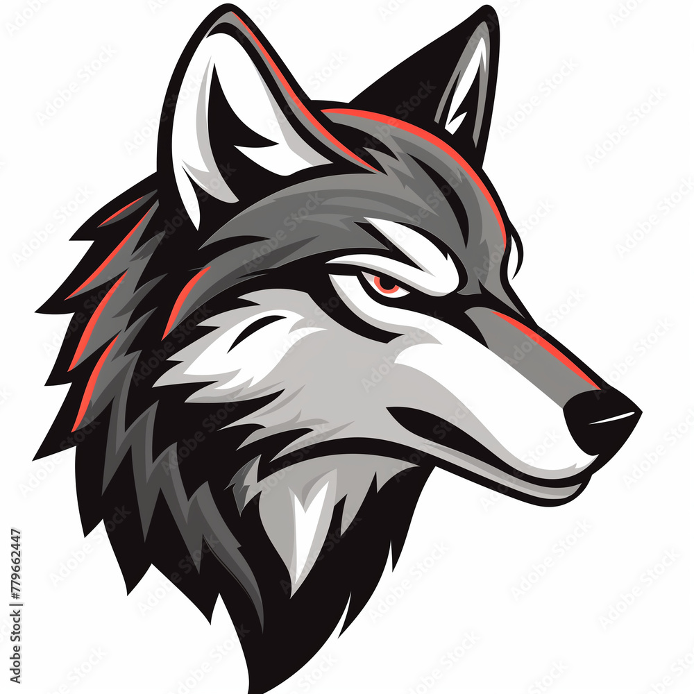 Naklejka premium Wolf illustration Logo