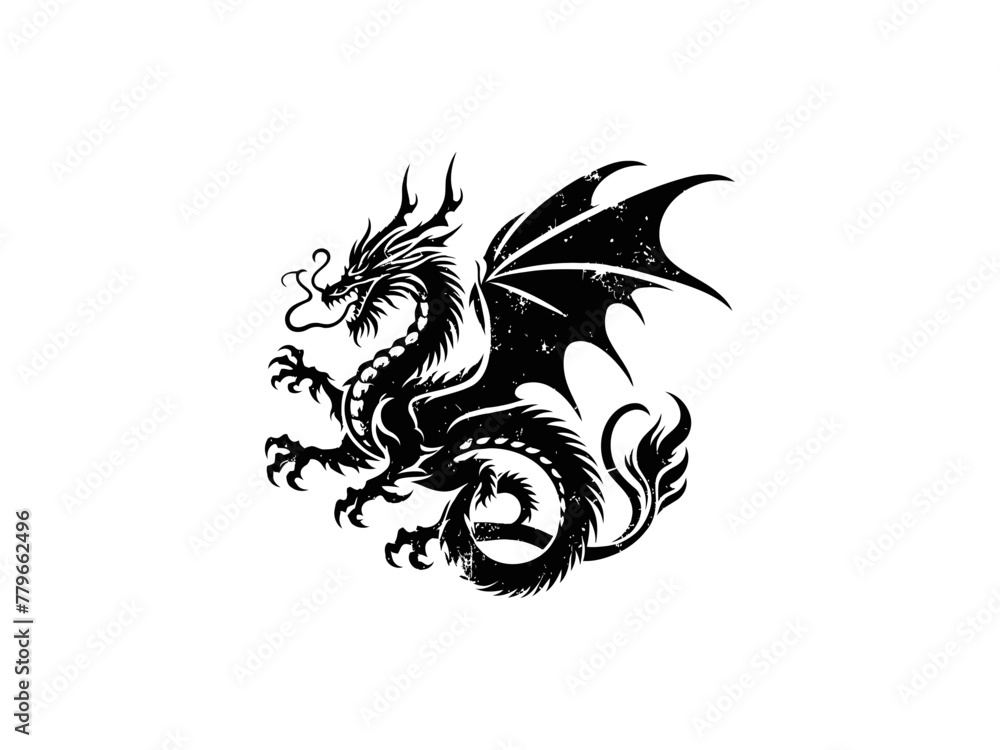 Majestic Myth: Dragon Vector Clipart for Legendary Design Majestic Myth: Dragon Vector Clipart for Legendary Design