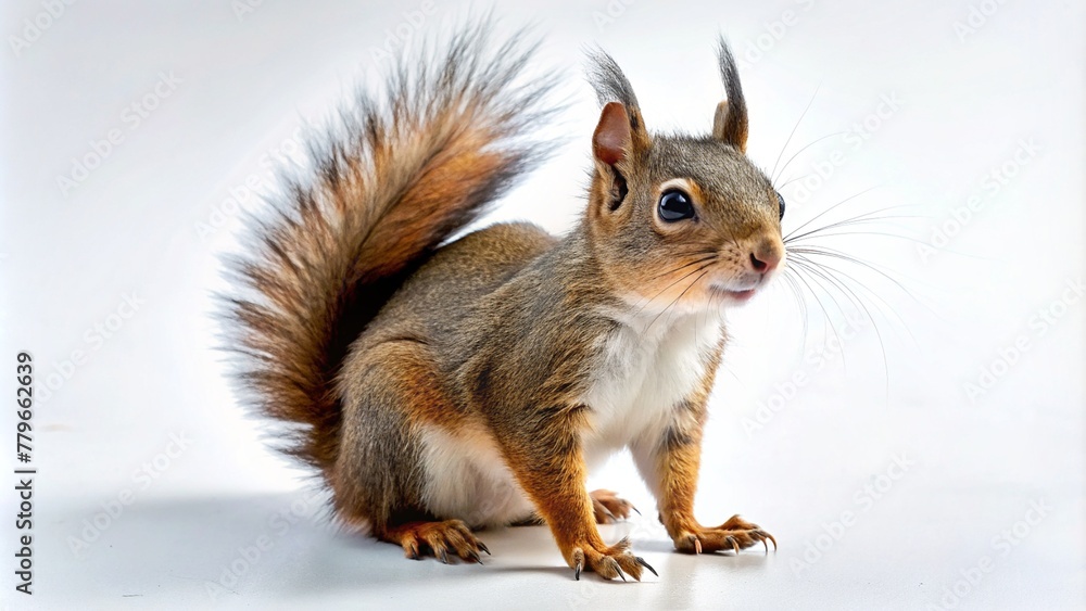 Obraz premium Squirrel on white background