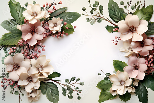 ramework floral for photo or congratulation photo