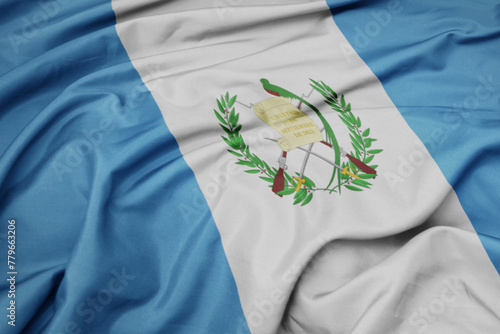 waving colorful national flag of guatemala.