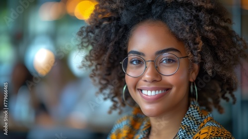 Woman With Glasses Smiling at Camera