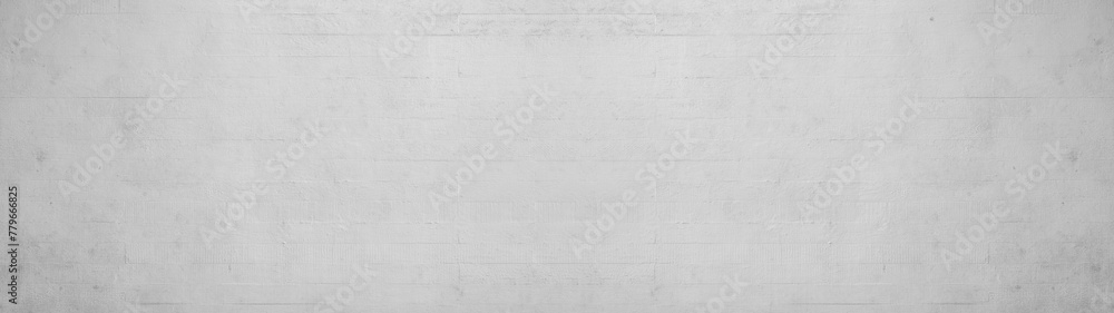 Fototapeta premium White gray grey light bright damaged rustic brick wall brickwork stonework masonry concrete cement wallpaper, texture background banner panorama pattern template