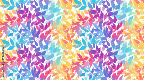 Rainbow petals cascade, seamless floral waterfall in vivid colors,
