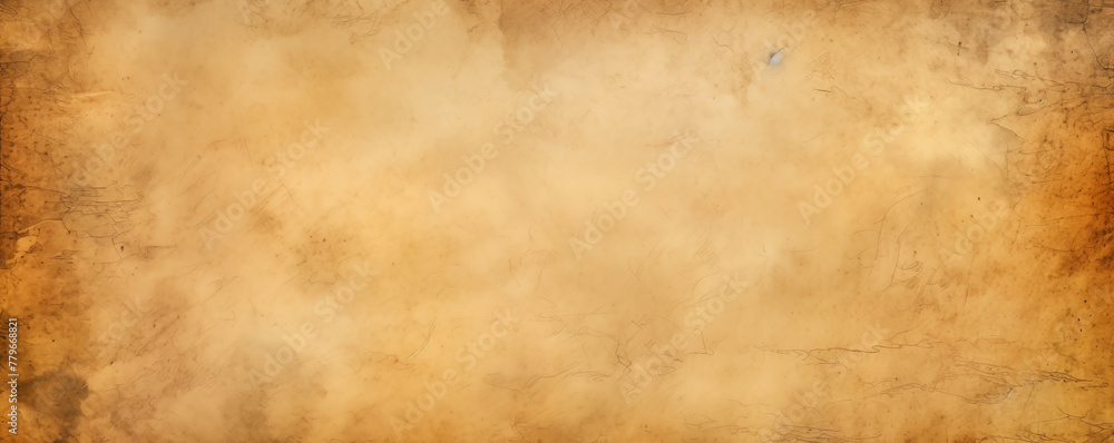 Old dirty paper texture background, sheet of ancient parchment, vintage page of manuscript, generated, ai
