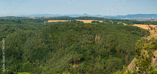 View from viewpoint Rac near Diba town in CHKO Kokorinsko - Machuv kraj in Czech republic