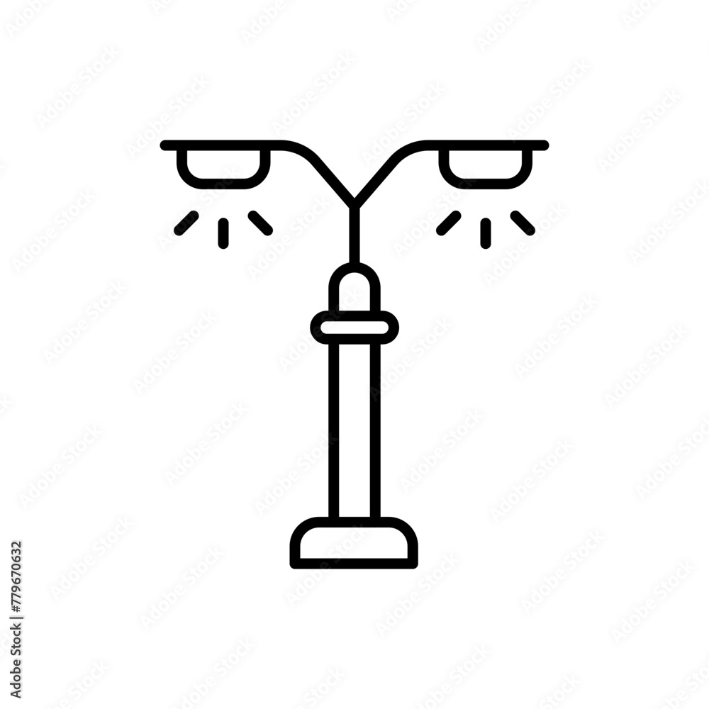 Street light outline icons, minimalist vector illustration ,simple transparent graphic element .Isolated on white background Street light outline icons, minimalist vector illustration ,simple transparent graphic element .Isolated on white background