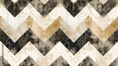 Neutral Tan Chevron Pattern with Soft Brown Accents: Elegant Minimalism, Hand Edited Generative AI