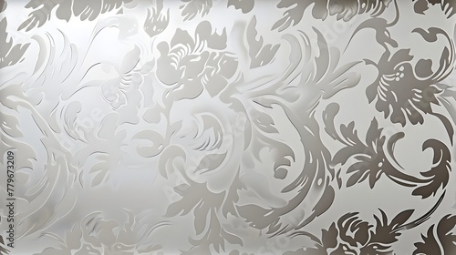  Light Gray Floral Damask Pattern on a Muted Silver Background  Subtle Elegance  Hand Edited Generative AI