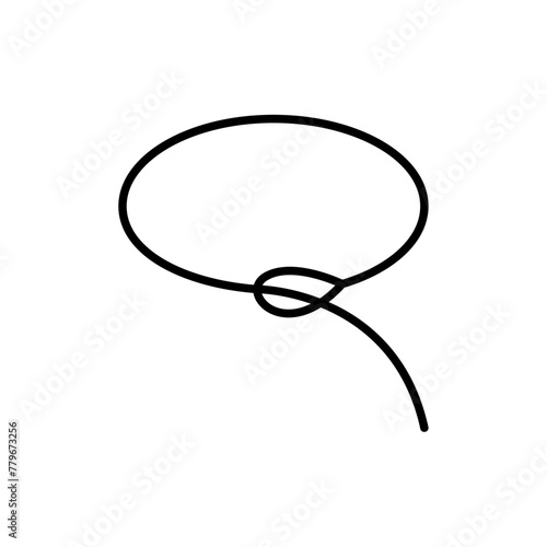 Lasso rope outline icons, minimalist vector illustration ,simple transparent graphic element .Isolated on white background