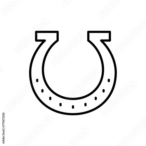 Horse hooves outline icons, minimalist vector illustration ,simple transparent graphic element .Isolated on white background