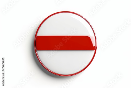 White badge with red strip on white background Free Download White badge with red strip on white background - GFXLoad