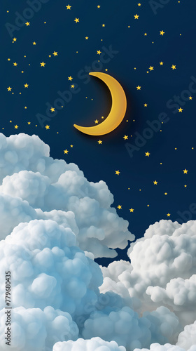 Night sky vertical wallpaper. Sweet dreams
