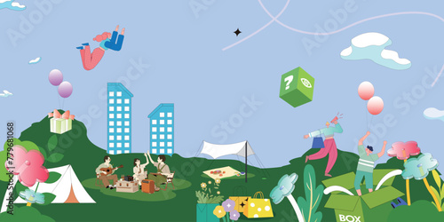 With its vivid colors and vibrant scenes, it perfectly displays the vitality of spring and the joy of travel.