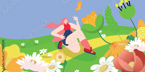 With its vivid colors and vibrant scenes, it perfectly displays the vitality of spring and the joy of travel.