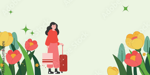 With its vivid colors and vibrant scenes, it perfectly displays the vitality of spring and the joy of travel.