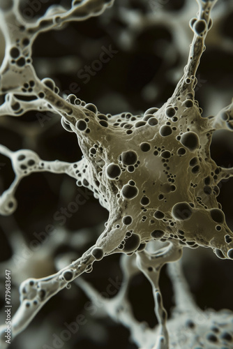 Neutral Toned Macro Shot of Elaborate Cell Microstructure photo