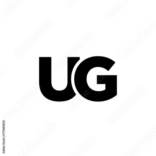 Letter U and G, UG logo design template. Minimal monogram initial based logotype.