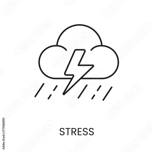 Stress line icon in vector with editable stroke