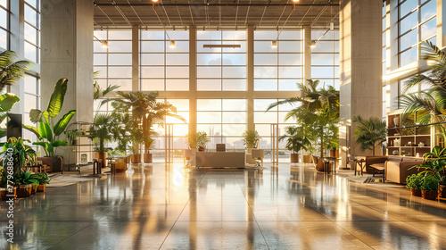 Modern Architecture in Business Travel, Spacious and Bright Interior Design, Gateway to Urban Exploration and Innovation