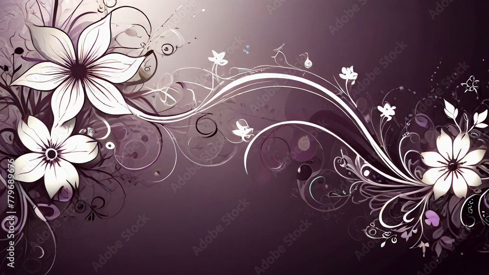 abstract background with flowers abstract background with flowers