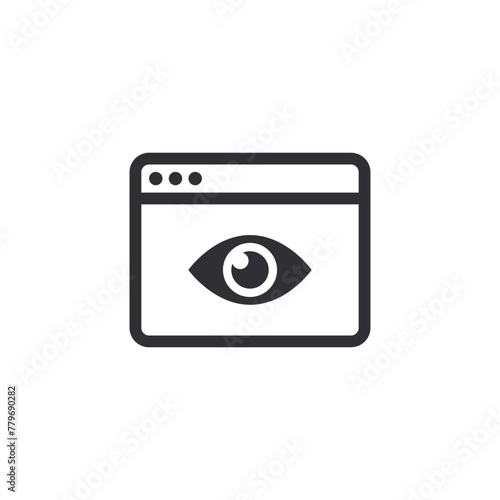 Web page. Online icon. Internet icon. Web sign. Browser icon. Global network. Search page. Internet surfing. View icon. Spying, spy, watch. Anonymity. Search sign. Safe search. Observe. File search. 