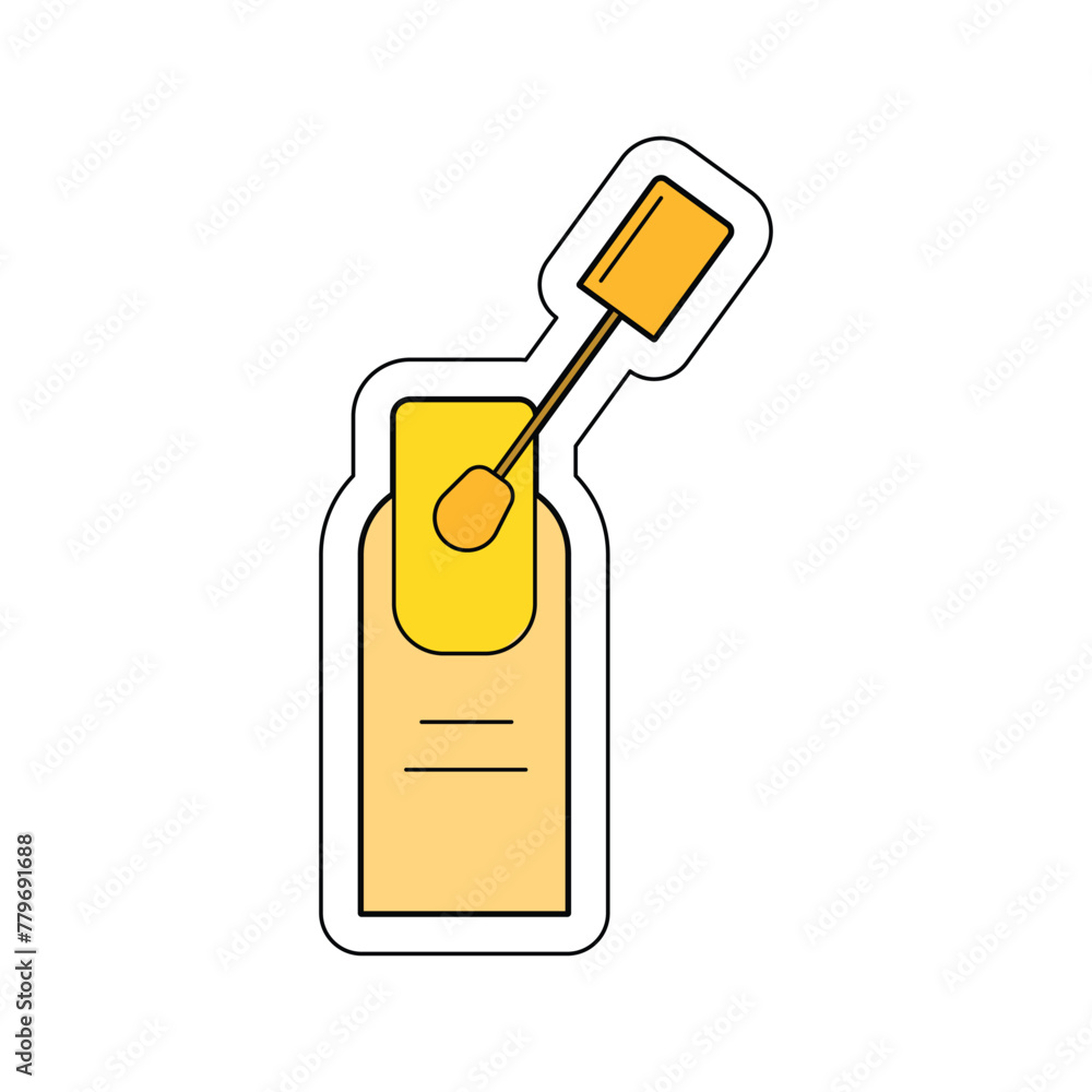 Vector nail painting sticker on a white background. Vector nail painting sticker on a white background.