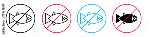 Fish-Free Product Label Icon Indicating Absence of Seafood Ingredients