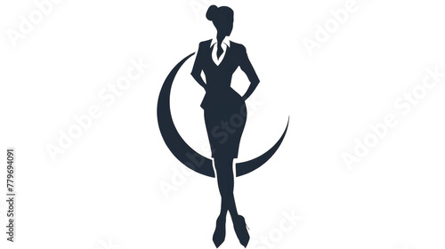 Executive Chic Skirt Emblem vector on transparent background.