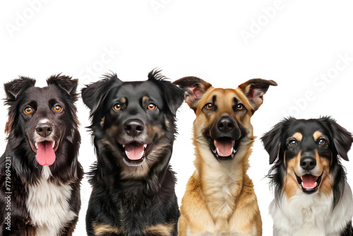 Harmony Among Canine Companions. White or PNG Transparent Background. © SIBGHA