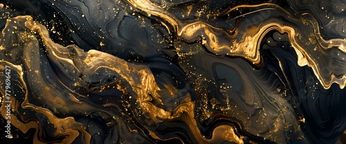Liquid gold intertwining with delicate ink, resulting in a sophisticated and seamless design. © LOVE ALLAH LOVE