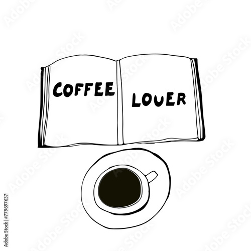 coffee  and book. coffee lover