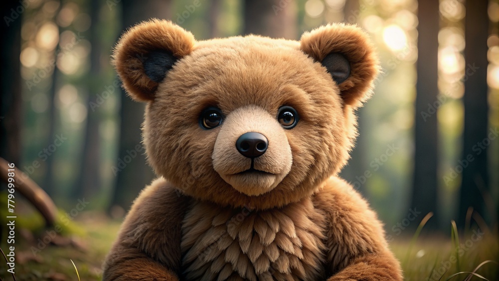 Teddy bear in the forest Teddy bear in the forest