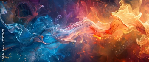 Liquid flames of color leap and swirl, igniting the darkness with their radiant brilliance.