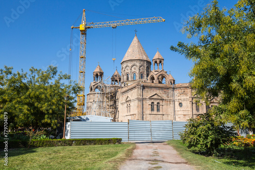 View of Echmiadzin Cathedral, the mother church of the Armenian Apostolic Church