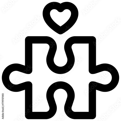 Autism. Editable stroke vector icon.