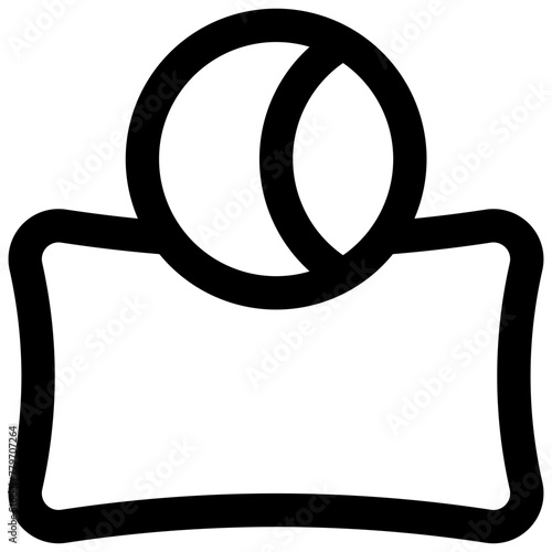 Sleep. Editable stroke vector icon.