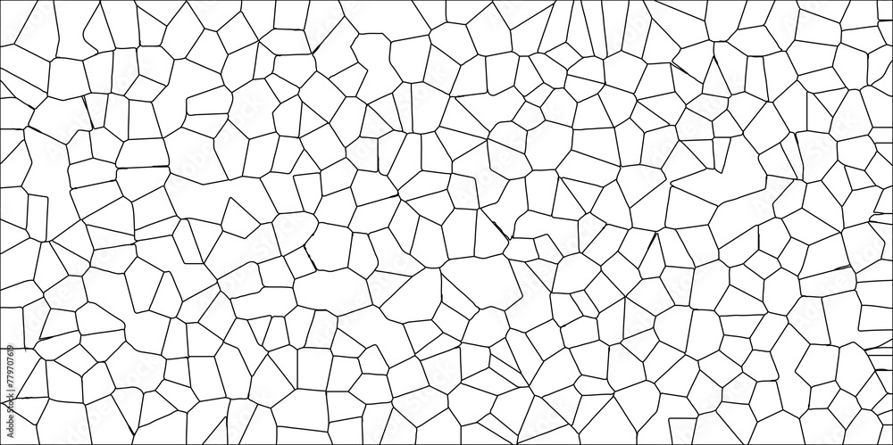 Abstract White Colored Broken Stained-Glass Geometric Retro Tiles Pattern w Black Lines & Quartz Crystal Voronoi Diagram Background for Website, Fabric Printing, Brochures, Luxury/Premium Packaging
Abstract White Colored Broken Stained-Glass Geometric Retro Tiles Pattern w Black Lines & Quartz Crystal Voronoi Diagram Background for Website, Fabric Printing, Brochures, Luxury/Premium Packaging