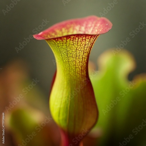 Editorial photo of Sarracenia, showcasing the vibrant colors and intricate veining flower plant background bulr photo