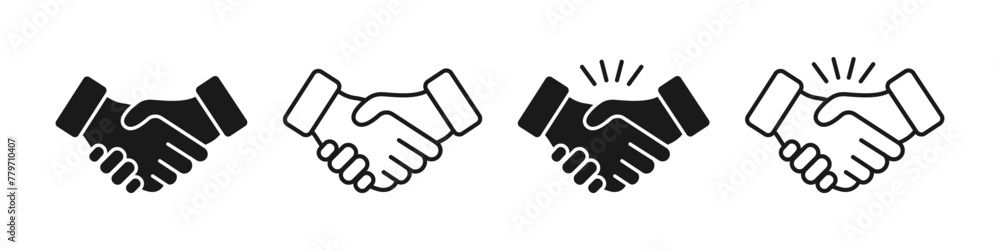 Handshake icon. Business agreement handshake logo. Vector. Handshake icon. Business agreement handshake logo. Vector.