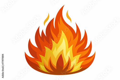 Fire vector design with white background.