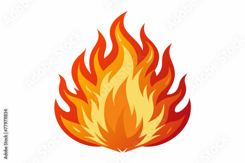 Fire vector design with white background.