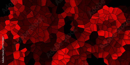 3D Abstract Seamless Multicolor Broken Stained-Glass Geometric Retro Tiles Pattern & Quartz Crystal Voronoi Diagram Background for Website, Fabric Printing, Brochures, Luxury/Premium Packaging

