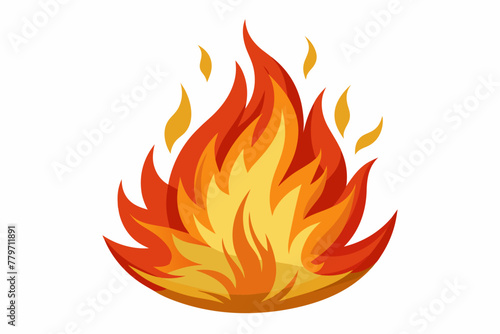 Fire vector design with white background.