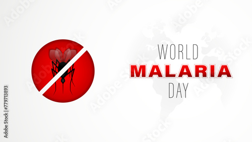 World malaria day poster, vector illustration