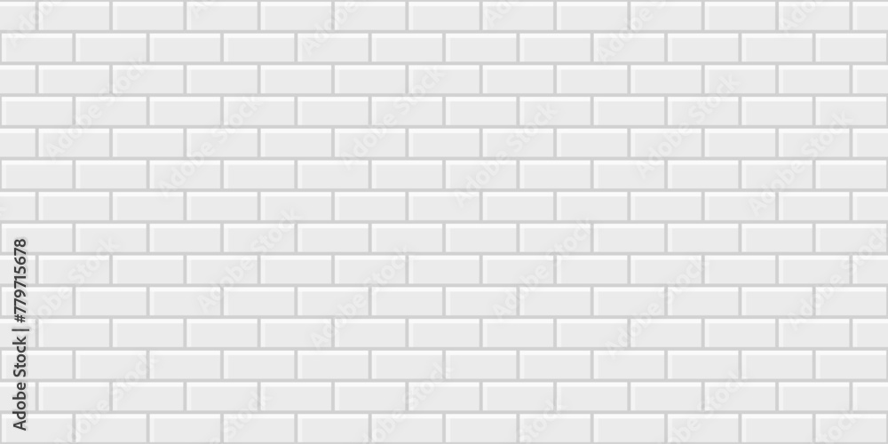 White brick wall texture, seamless pattern for interior decoration, kitchen backsplash, building design. Abstract background, vector flat illustration White brick wall texture, seamless pattern for interior decoration, kitchen backsplash, building design. Abstract background, vector flat illustration