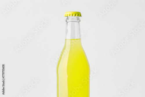 Bottle of Lemonade on gray background